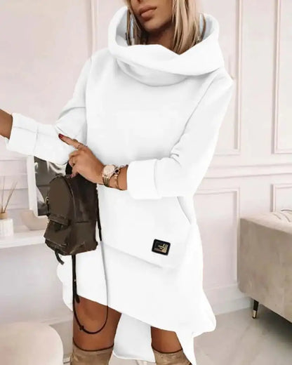 Casual Loose-Fitting Long Sleeve Hooded Pullover for Women