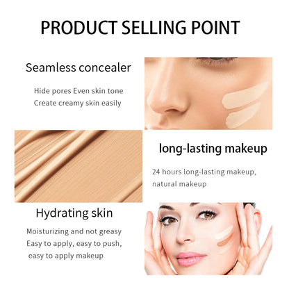 1pc SHCOETY Liquid Foundation Oil Control Makeup Cream