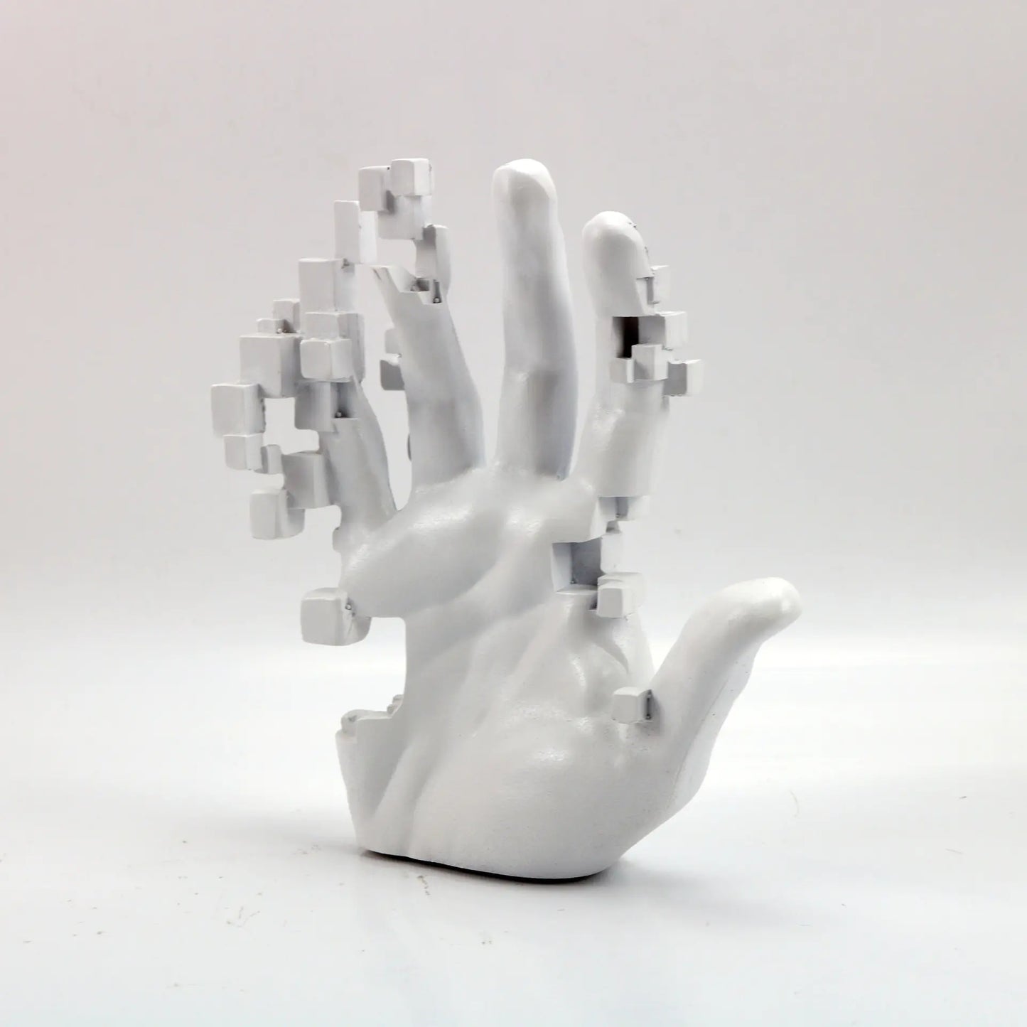 Chic White Minimalist Hand Statue