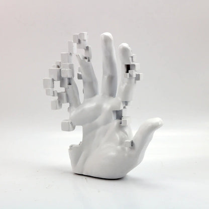 Chic White Minimalist Hand Statue