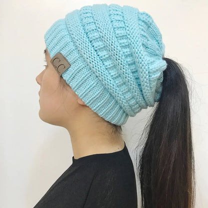 Women's Winter Knit Hat with CC Label