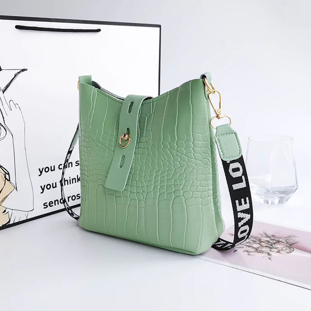 Chic Croc Pattern Crossbody