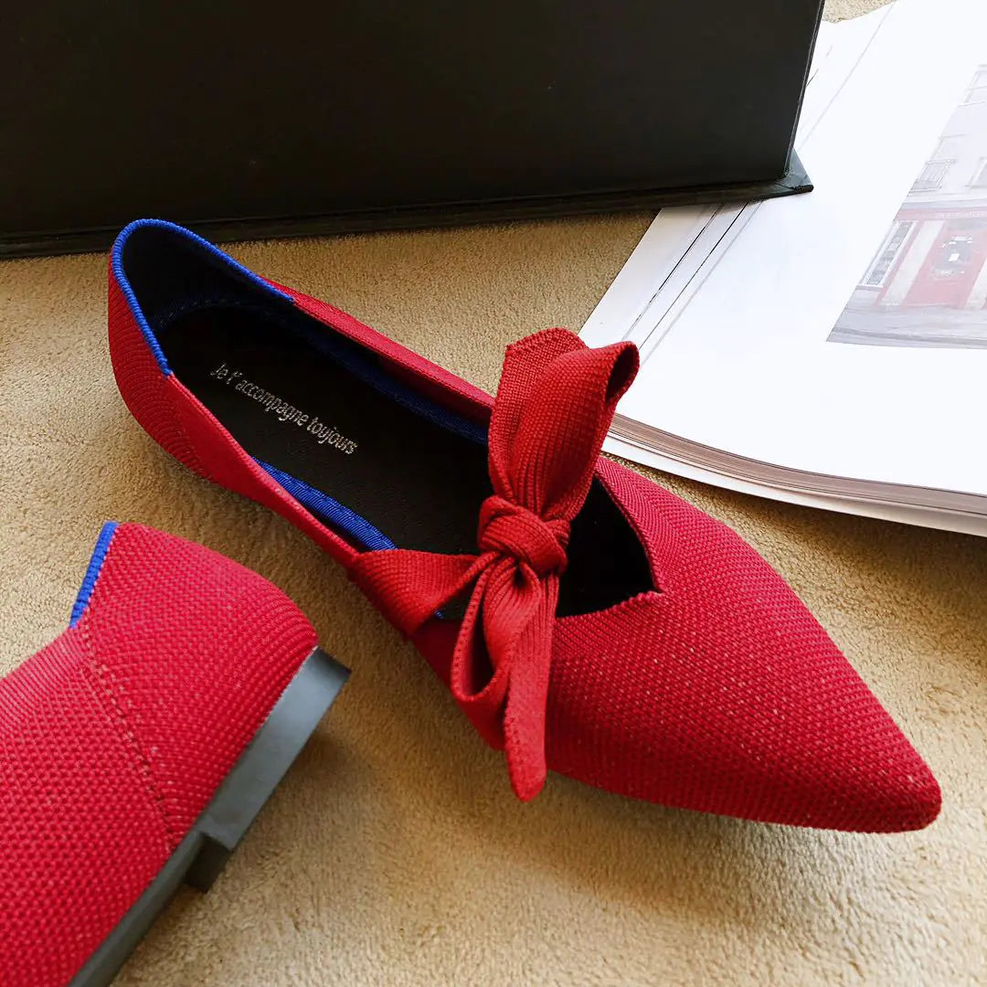 Chic Bow-Topped Boat Flats