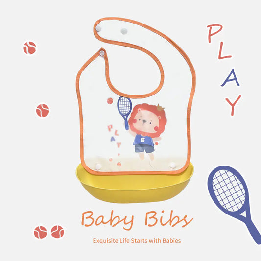 Korean Bear Waterproof Baby Bib with Detachable Design