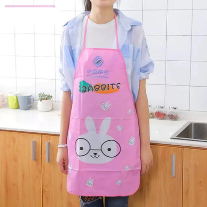 Cartoon Waterproof PVC Apron for Kitchen Use