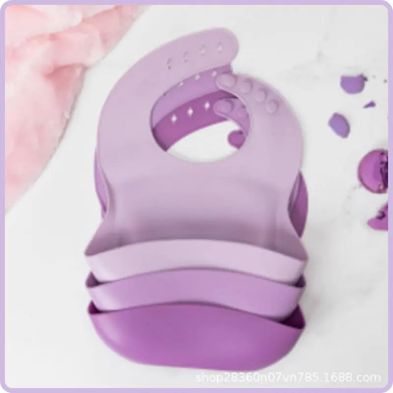 Baby Food-Grade Silicone Bib with Waterproof Design