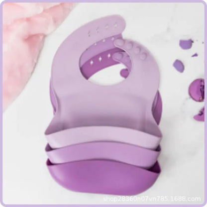 Baby Food-Grade Silicone Bib with Waterproof Design
