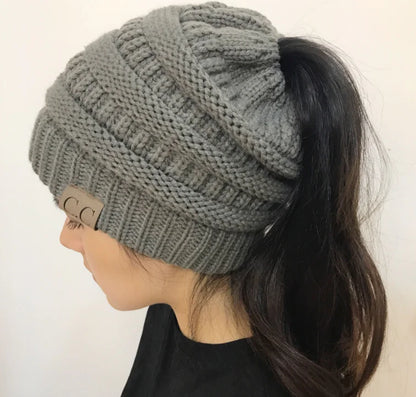 Women's Winter Knit Hat with CC Label