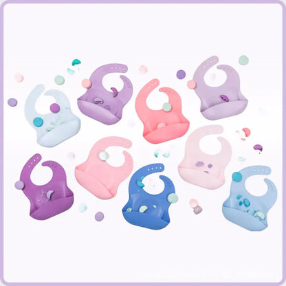 Baby Food-Grade Silicone Bib with Waterproof Design