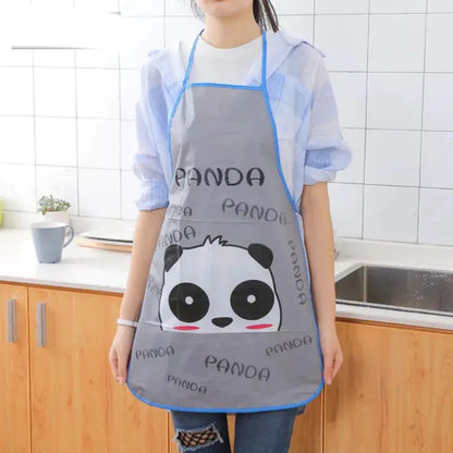 Cartoon Waterproof PVC Apron for Kitchen Use