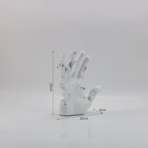 Chic White Minimalist Hand Statue