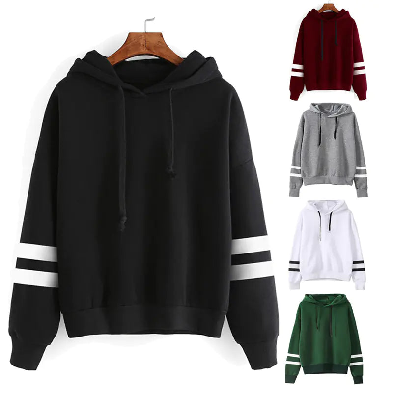 Autumn Winter Hooded Loose Long Sleeve Sweatshirt
