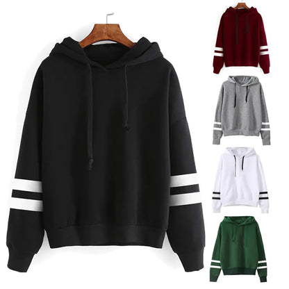 Autumn Winter Hooded Loose Long Sleeve Sweatshirt