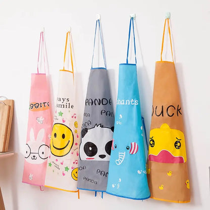 Cartoon Waterproof PVC Apron for Kitchen Use