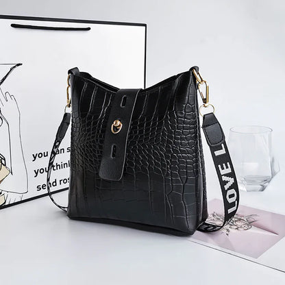 Chic Croc Pattern Crossbody