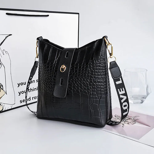 Chic Croc Pattern Crossbody