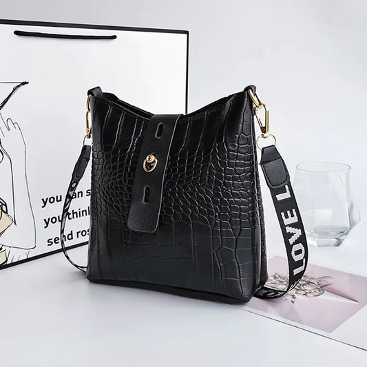 Chic Croc Pattern Crossbody