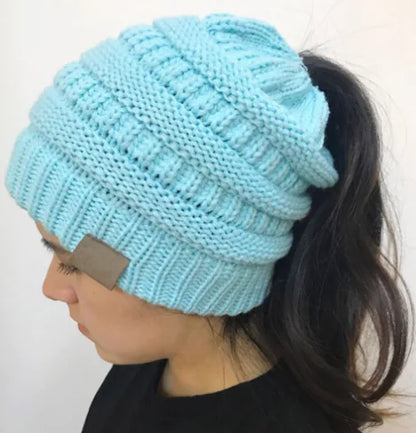 Women's Winter Knit Hat with CC Label