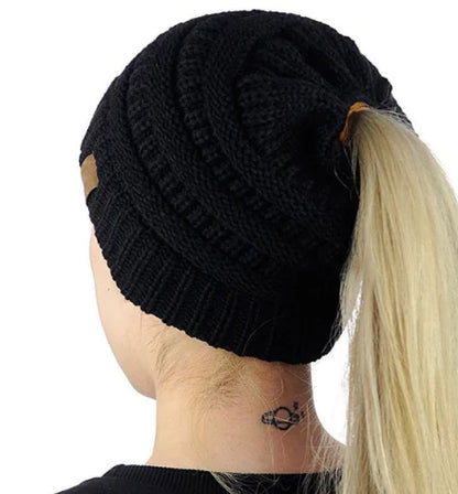 Women's Winter Knit Hat with CC Label