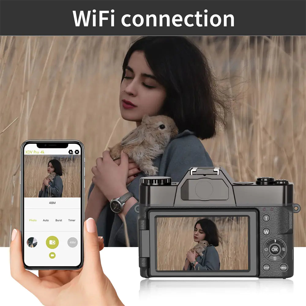 Digital Photo Camera with 16X Zoom and Flip Screen