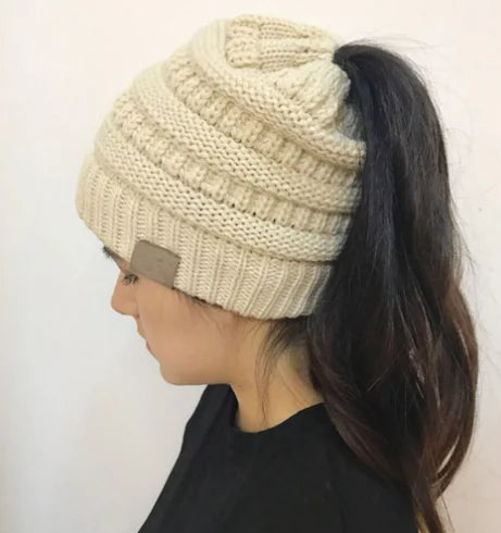 Women's Winter Knit Hat with CC Label