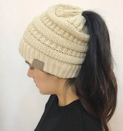 Women's Winter Knit Hat with CC Label