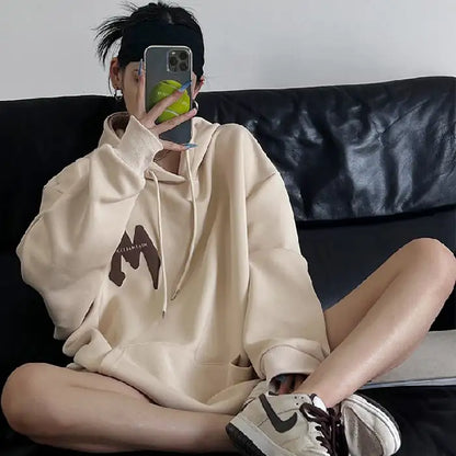 Hooded Long Sleeve Loose Fitting Sweater