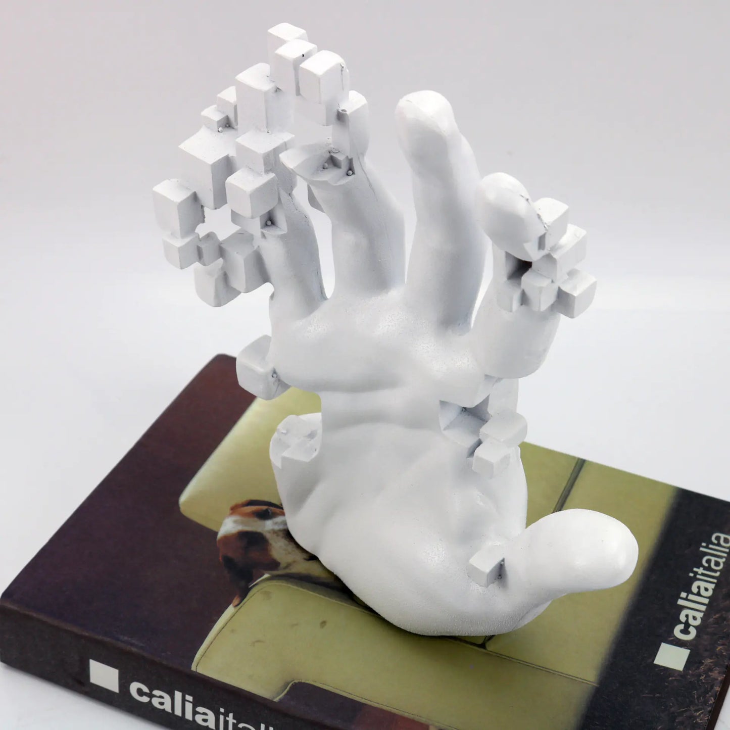Chic White Minimalist Hand Statue