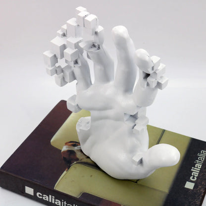 Chic White Minimalist Hand Statue