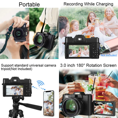 Digital Photo Camera with 16X Zoom and Flip Screen