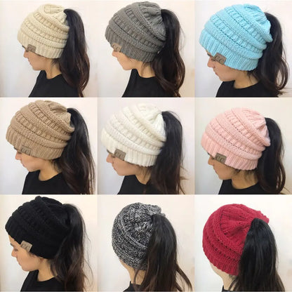 Women's Winter Knit Hat with CC Label