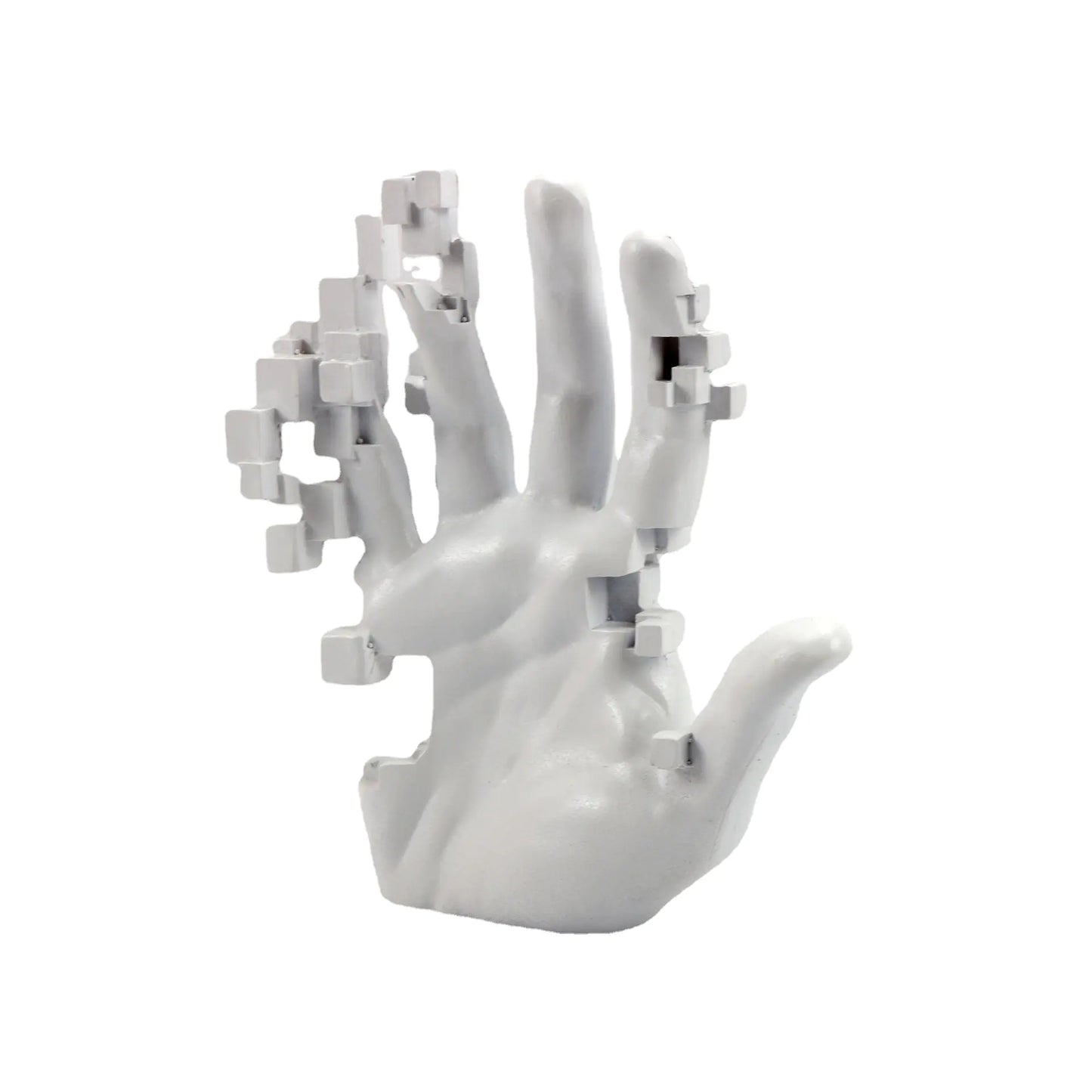Chic White Minimalist Hand Statue