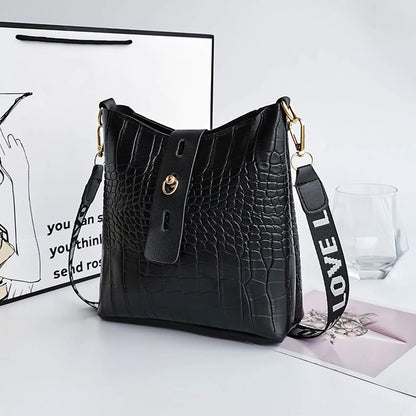 Chic Croc Pattern Crossbody