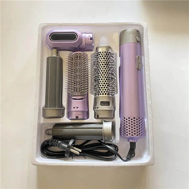 5-in-1 Automatic Hot Air Comb for Curling & Straightening