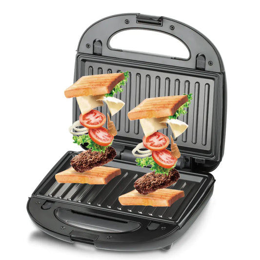 4-in-1 Sandwich Maker with Dual Heating Function