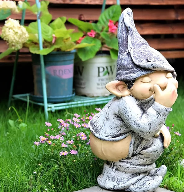 Charming Garden Gnome Outdoor Statue